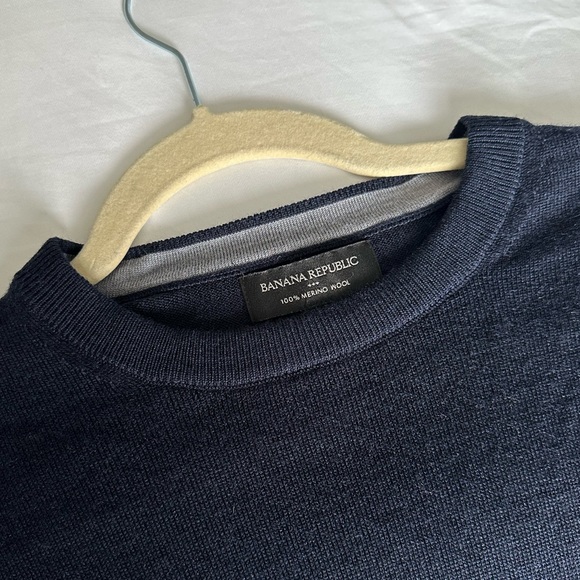 Banana Republic Unisex Navy Merino Wool Sweater - Picture 2 of 8